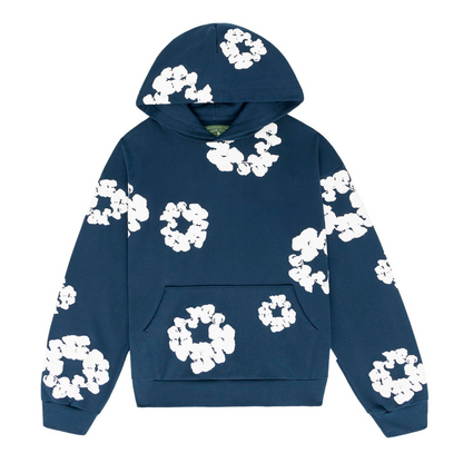 Denim Tears Hoodie The Cotton Wreath Sweatshirt "Navy"