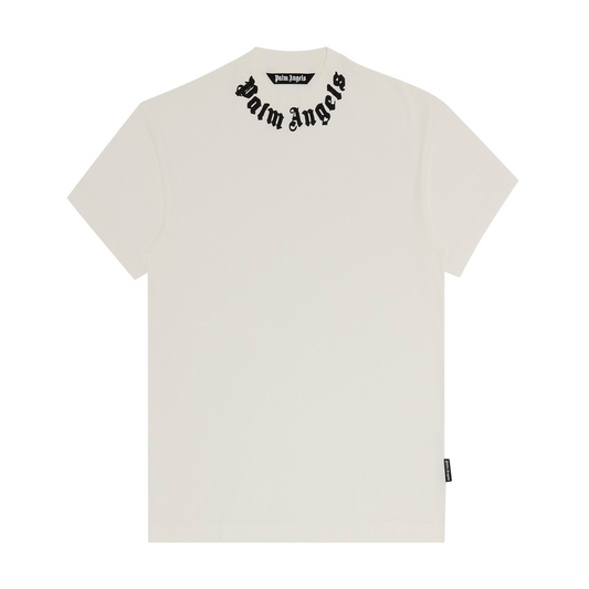 Palm Angels Neck Logo Tee "White"