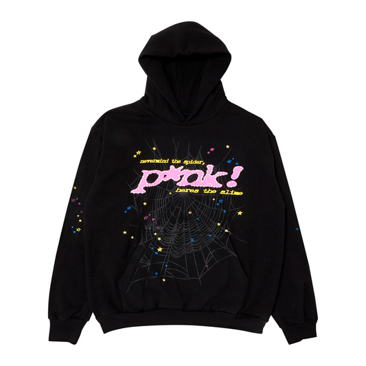 Sp5der P*nk Hoodie "Black"