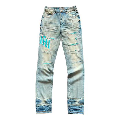 Amiri Jeans "Blue Logo Patch"