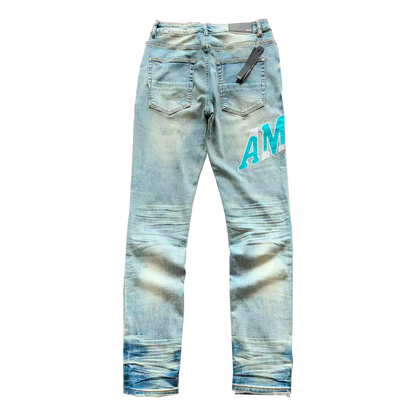 Amiri Jeans "Blue Logo Patch"