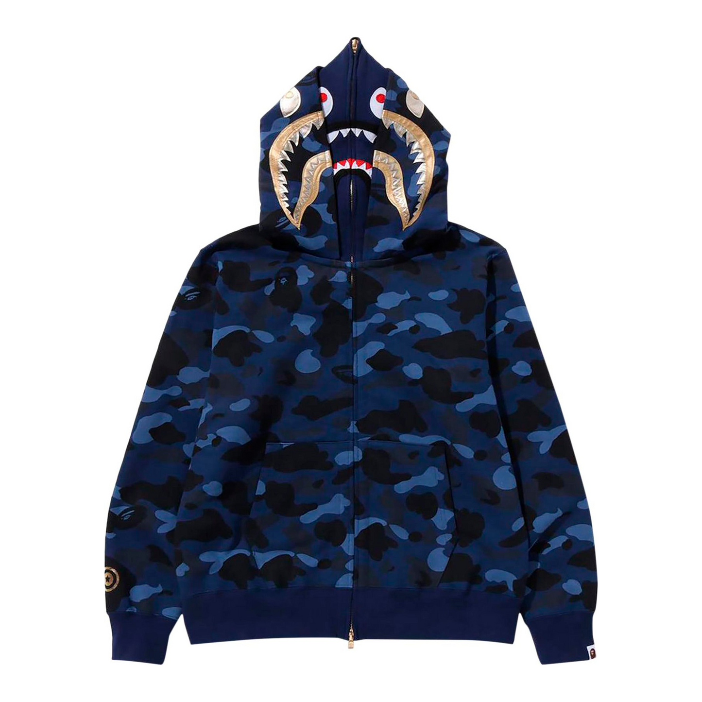 BAPE Color Camo Double Shark Full Zip Hoodie "Navy"