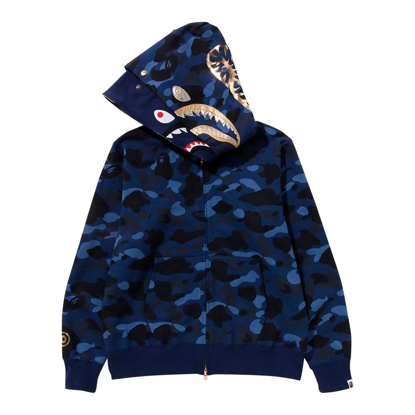 BAPE Color Camo Double Shark Full Zip Hoodie "Navy"