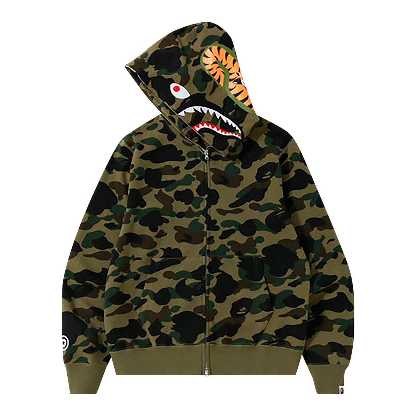 BAPE Color Camo Shark Full Zip Hoodie "Green"