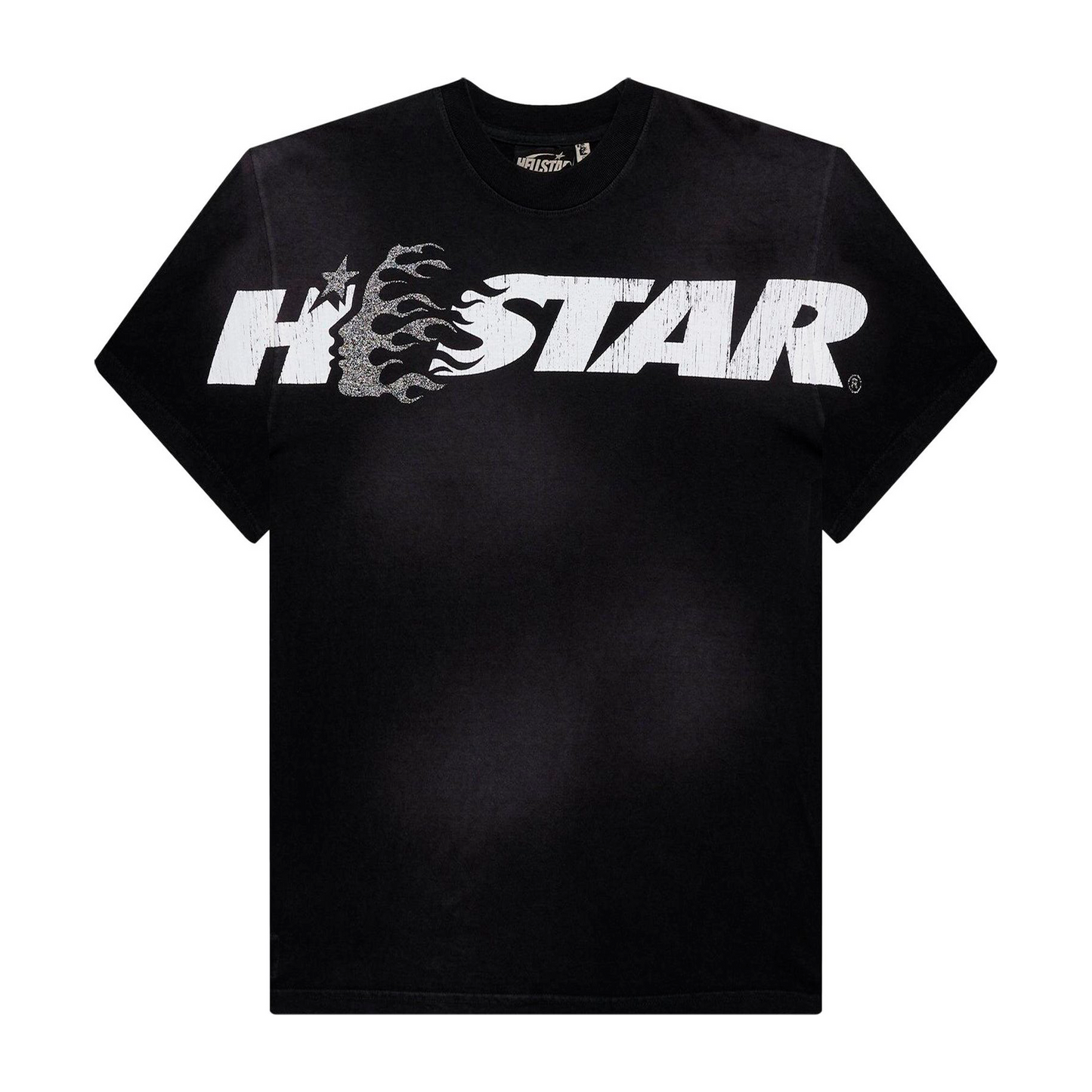 Hellstar Cartoon Logo Glitter Logo T-Shirt "Black"