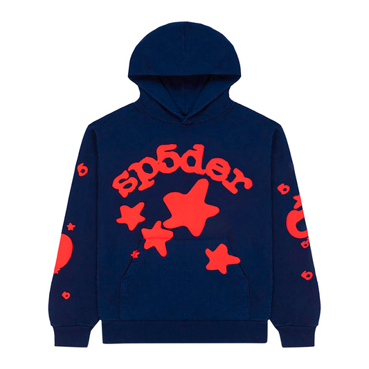 Sp5der Beluga Hoodie "Navy/Red"