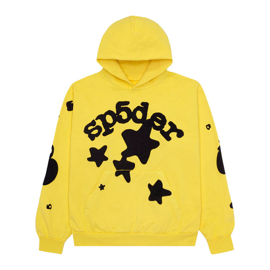 Sp5der Beluga Hoodie "Yellow/Black"